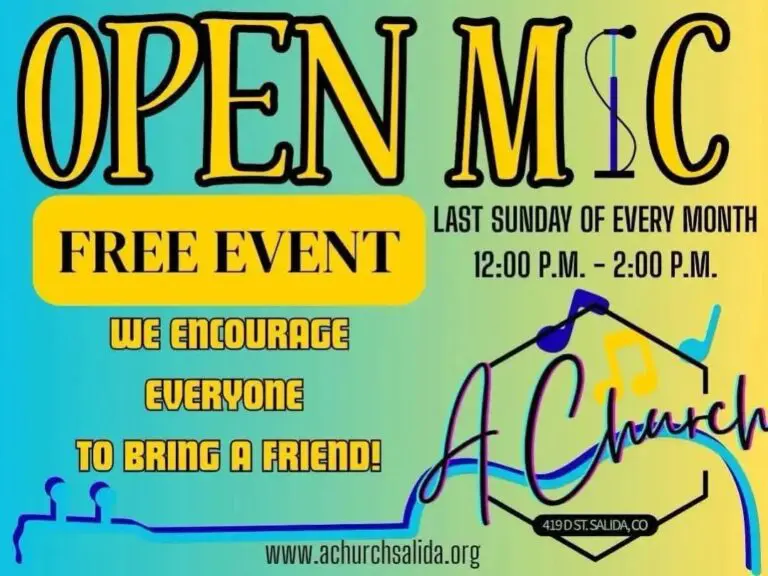Open Mic At A Church Flyer