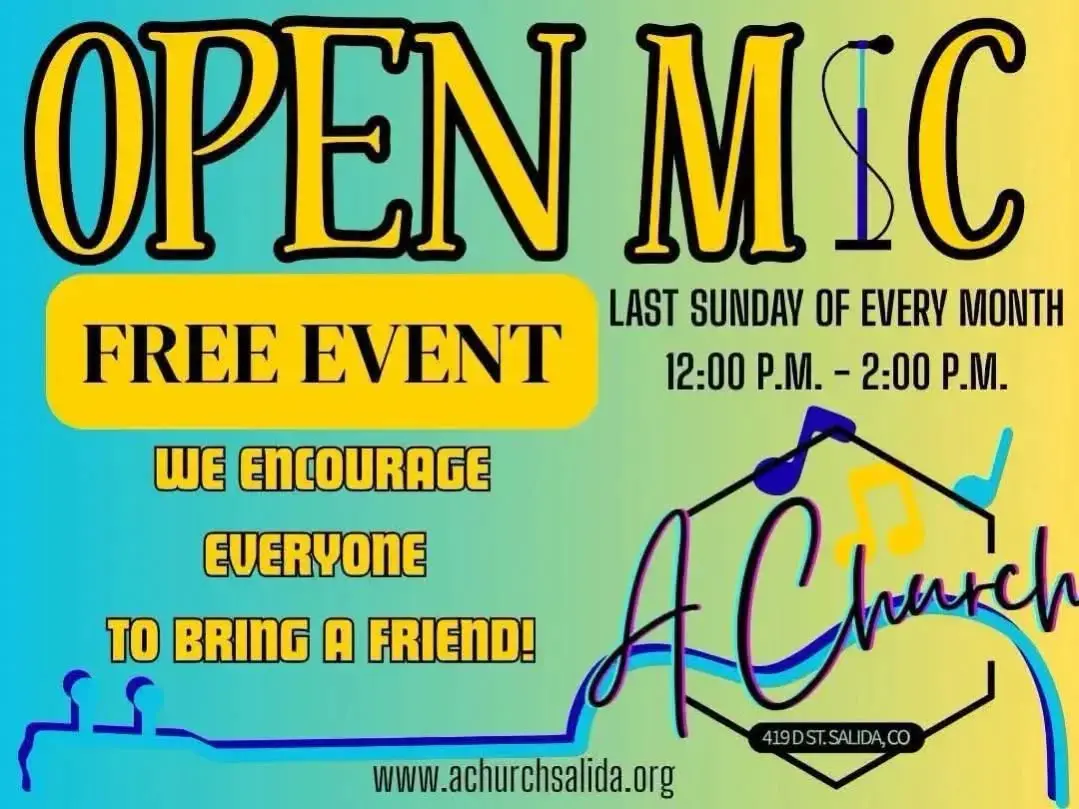 Open Mic At A Church Flyer