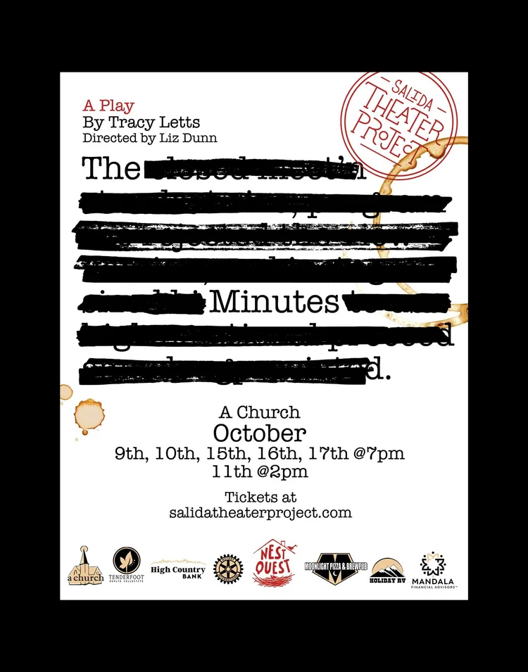 The Minutes White Poster With Black Type