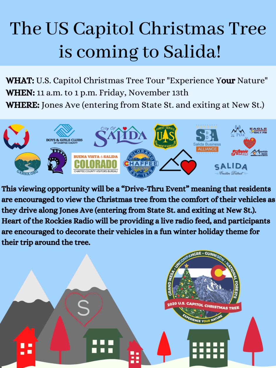 Salida Chamber Of Commerce Colorado Visitor And Business Development Information 2020 U S Capitol Christmas Tree Tour